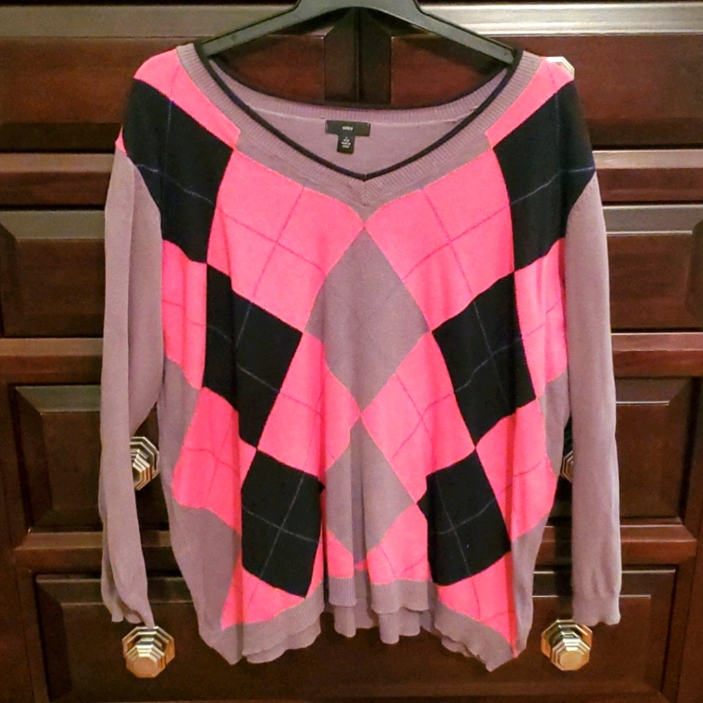 Argle Vee Neck Sweater L (18-20) ellos